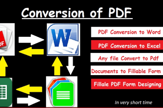 do PDF fill able form and conversion of documents