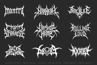 design metal or gothic logo in 24 hours