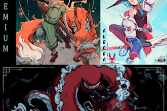 create cartoon style art for your book, tshirt, poster, album cover