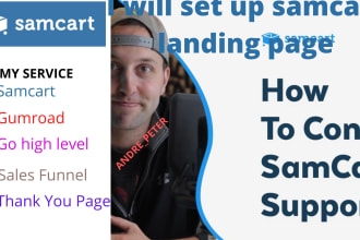 design high converting samcart  gumroad and sales funnel