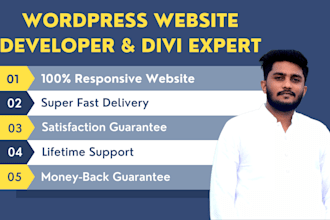 be your wordpress website developer and divi expert