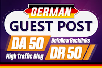 do german guest post high traffic and high authority
