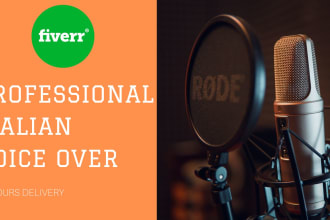 record italian voice over or english with italian accent