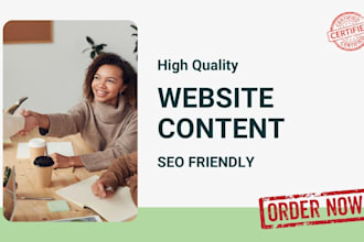 write website content as your copywriter