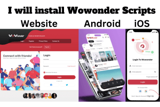 install or reskin wowonder website, android, and ios apps