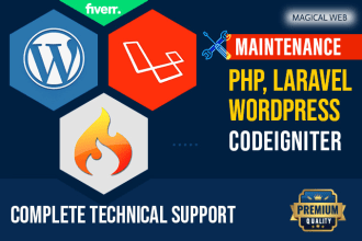 do maintenance of PHP laravel, wordpress and codeigniter sites