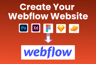 design or develop webflow website, webflow expert, figma to webflow