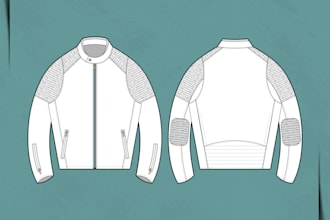 fashion cad illustration flats technical drawings