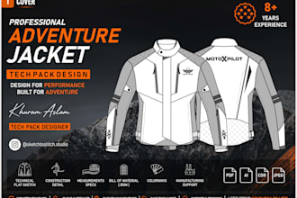 create tech packs for technical outerwear