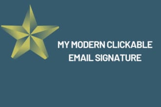 design modern clickable email signature in 2 hours