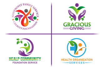 make charity, health, nonprofit, community, and care logo