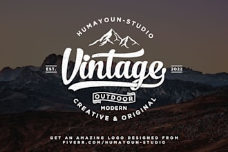 create a vintage, retro, or badge logo design