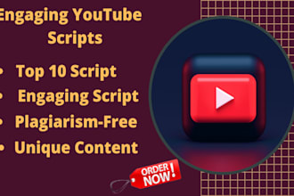 research and write a script for a youtube channel