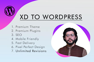 convert xd design to wordpress website