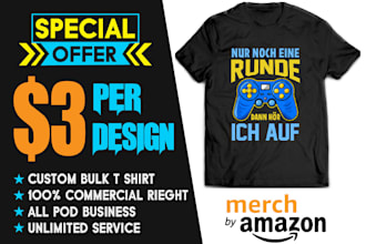 create bulk t shirt trending designs for merch by amazon