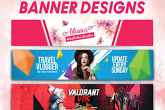 design a youtube channel art for you