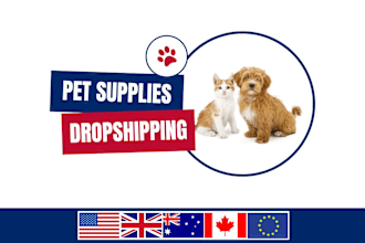 create converting pets dropshipping shopify store website