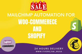 do mailchimp email campaign,template,automation for shopify and woocommerce