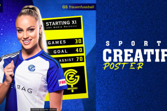 create full quality sport or football graphic photo edit