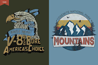 vintage and retro outdoor illustration for your brand