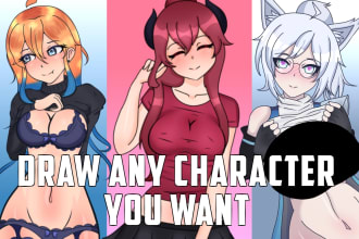 draw any character in anime, manga style sfw and nsfw