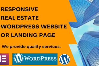 design responsive real estate investor wordpress website or landing page