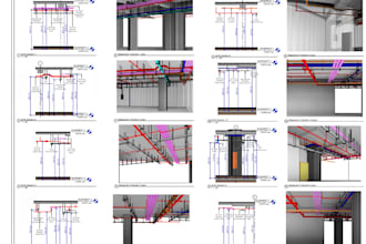 design revit bim model with services