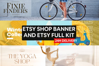 design etsy banner and etsy full kit for etsy shop