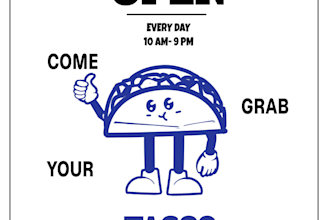 draw food cartoon illustration for foodtruck mexican food