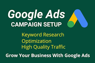 audit, setup, optimize and manage effective google ads PPC campaign