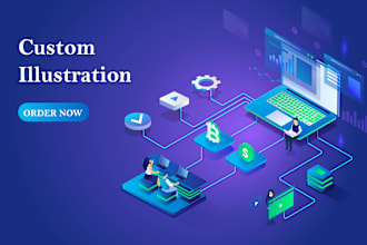 design flat or 3d isometric infographic illustrations in 24 hours