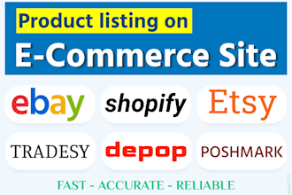 create ebay shopify etsy poshmark product listing