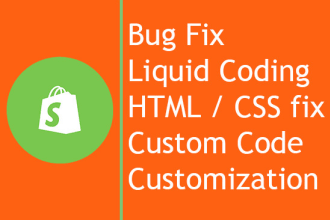 fix shopify bug liquid code custom coding customization
