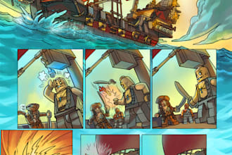 create comic book and custom illustration
