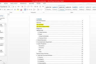 write business requirement document for your project in detail