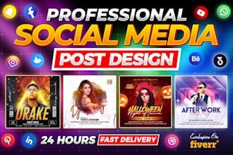 design social media posts graphics for facebook, instagram post