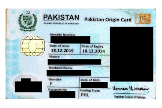 help you with pakistan origin card and citizenship