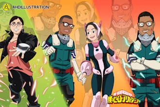 draw you in my hero academia anime style