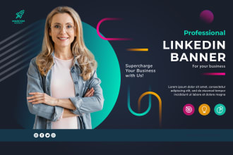 design professional linkedin banner, header, cover, or ads