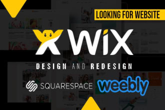 design and redesign wix, weebly, squarespace website