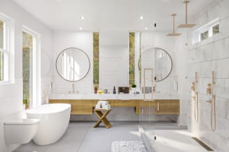 create 3d renderings for your bathroom design