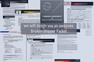 urgently create, edit, format, broker shipper packets