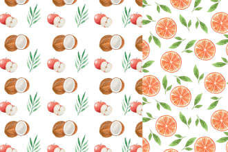 design watercolor hand drawn pattern for printing and fabric