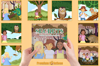 illustrate children book and ebook