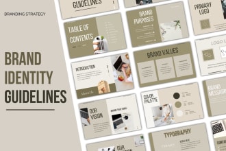 design professional brand style guidelines or brand book