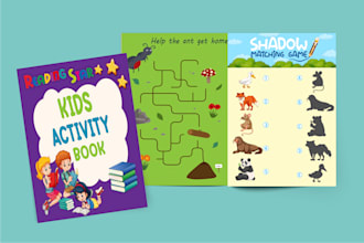 design custom activity books for kids