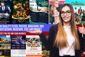design, redesign, edit or modify flyer, poster and brochure