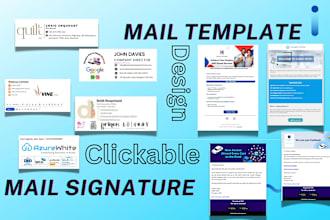 design clickable HTML mail template and signature
