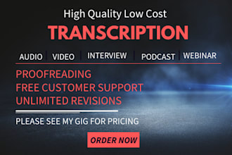 deliver high quality audio, video, youtube transcription