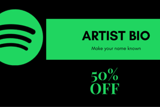 write a professional artist bio for spotify and social media